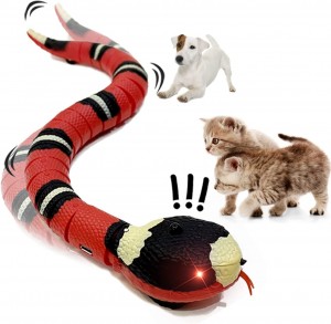 Kilalao fanasaziana Usb Rechargeable Electric Snake Cat Teaser