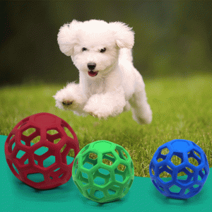 Natural TPR Rubber Interactive Teeth Cleaning Pet Toys Ball