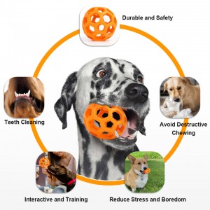 Интерактивна топка за играчки за миленици за чистење на забите од природна TPR гума