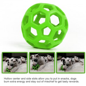 Natuerlike TPR Rubber Interactive Tosken Cleaning Pet Toys Ball
