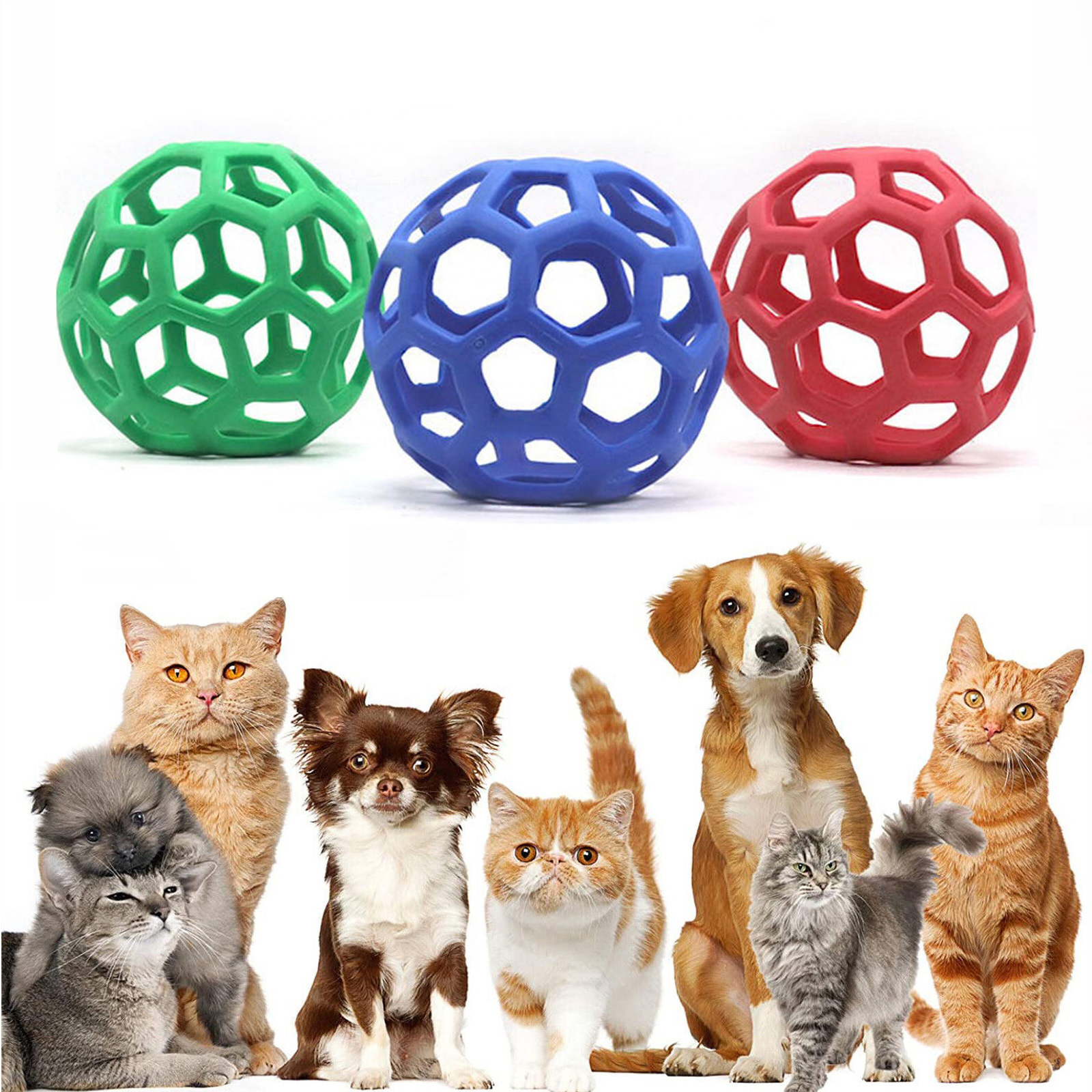 TPR Rubber Interactive Teeth Cleaning Pet Toys Ball