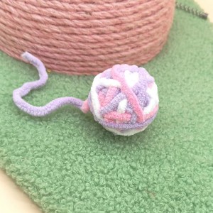Нова цветна вълнена котешка дразнеща играчка за дъвчене топка със звънче