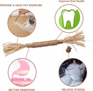Natural Silvervine Sticks Catnip Cat Chew Toys for Indoor