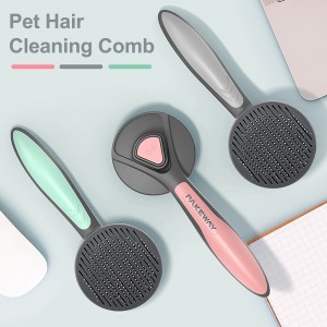 Custom Logo Self Cleaning Automatically Cat Slicker Brush