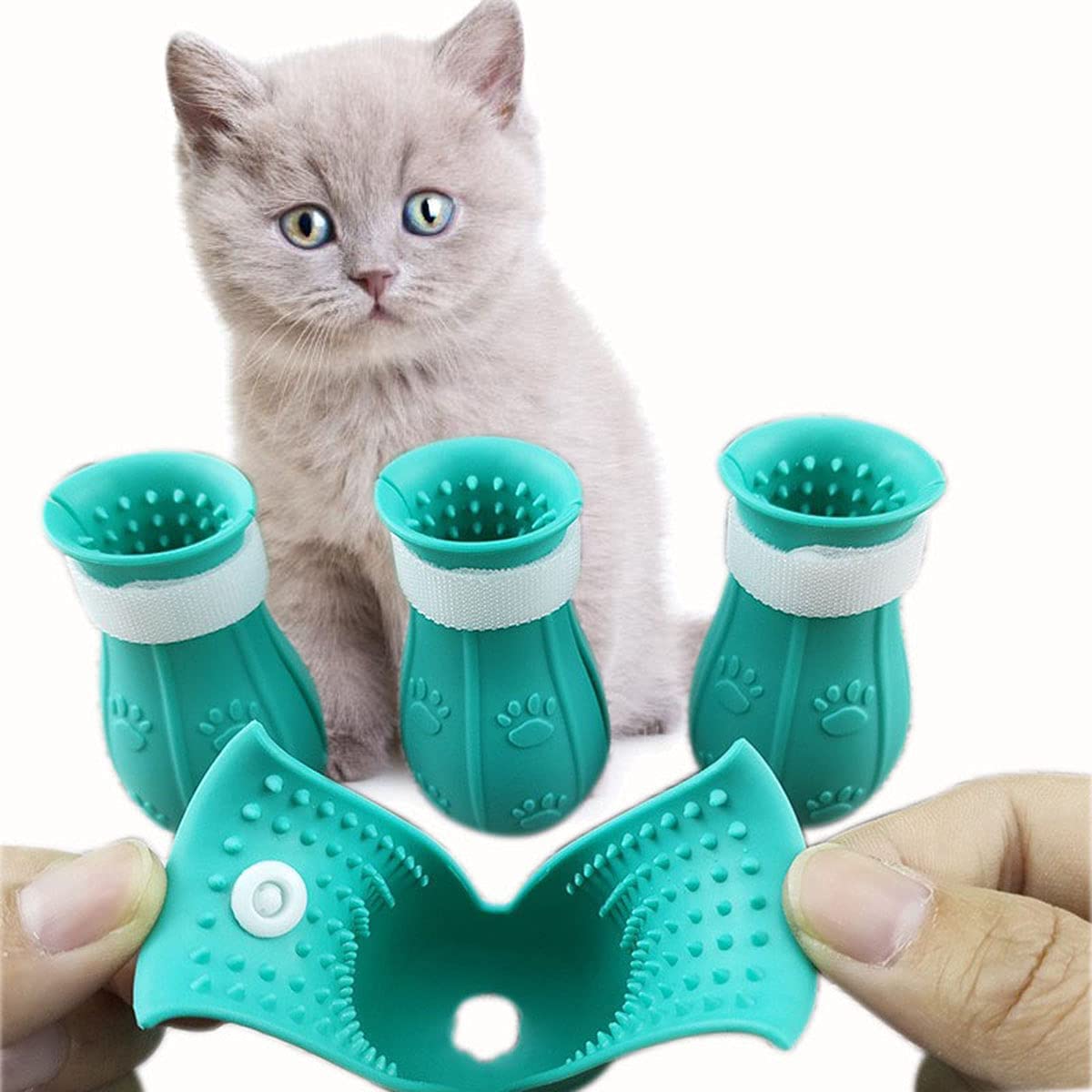 New Safety Claw Covers Anti-Scratch Rubber Pet Foot Paw Protector