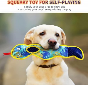 Dura non tomento Interactive Ssqueaky Anguis Pet Chew Toys