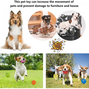 Kataw-anan nga Squeaky Face Latex Interactive Dog Chew Toy Ball