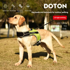 Durable Reflective Adjustable Pet Walking Harness Vest