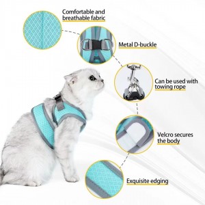 Soft Easy Easy Adjustable Walking Cat Harness Set