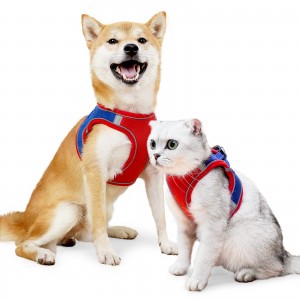Na-customize na Nai-adjust na Reflective Pet Walking Harness Vest