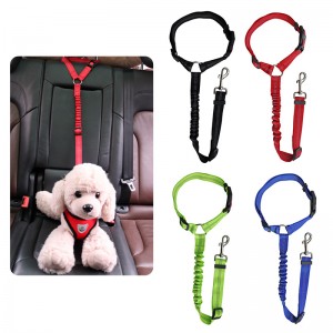 Adjustable Elastic Bungee Pet Seat Belt Leashes