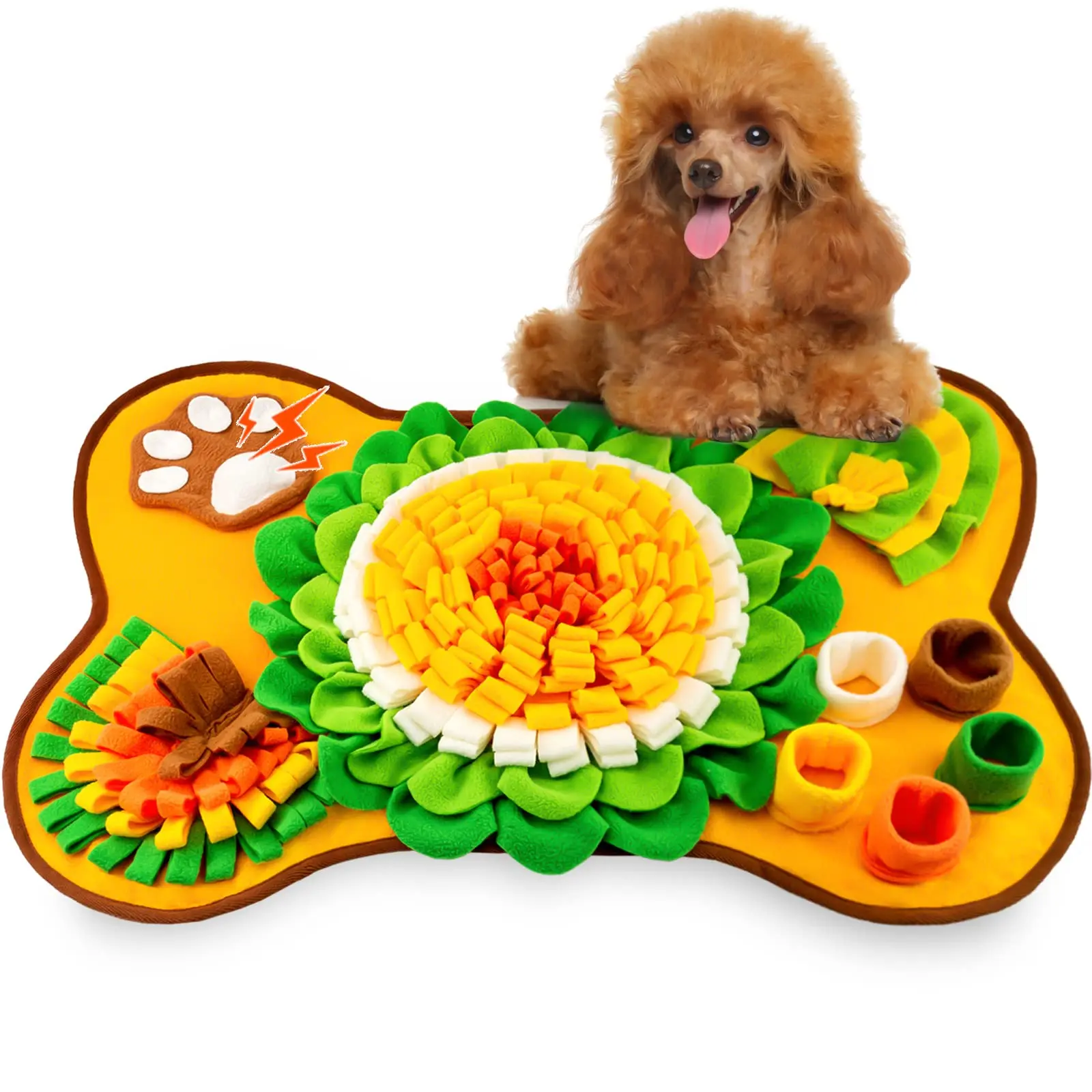 Sniffle Feeding Mat interaktif pikeun Anjing Leutik sareng Sedeng