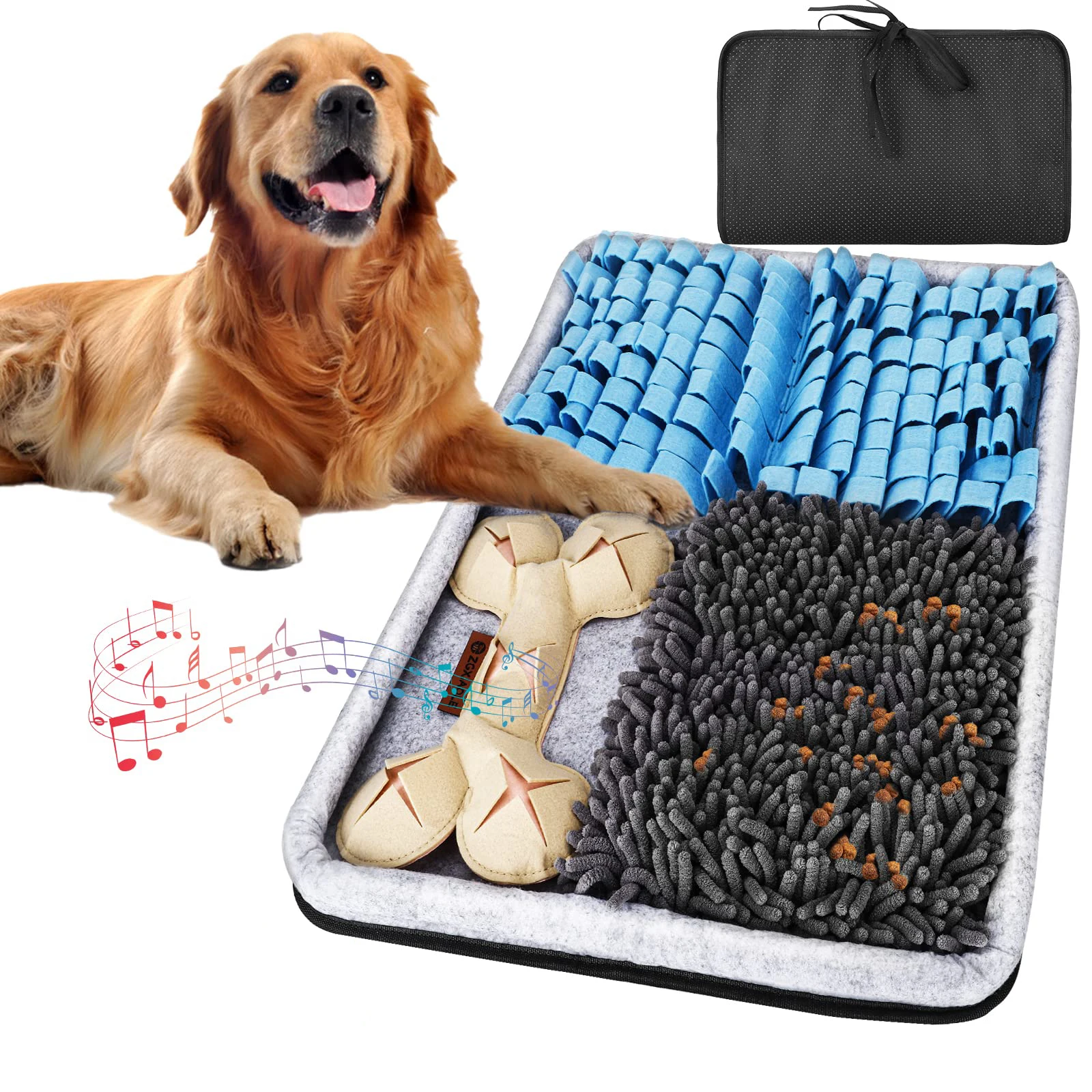 Smell Training and Slow Eating with Stress Relief Dog Snuffle Mat
