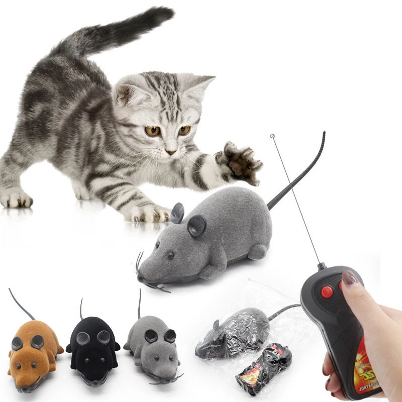 Mainan Tetikus Mewah Kucing Interaktif Alat Kawalan Jauh Elektrik
