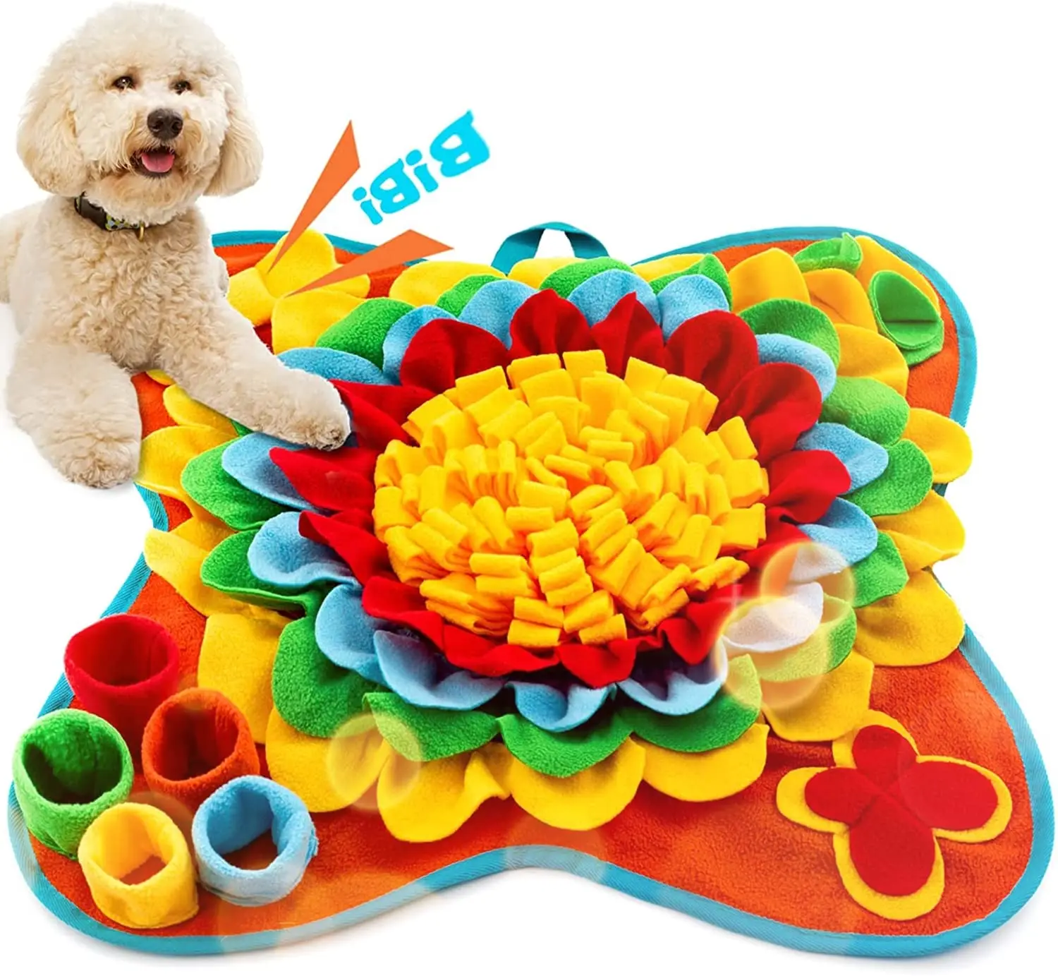 Custom Flower Design Slow Feeding Toy Snuffle Mat For Dog