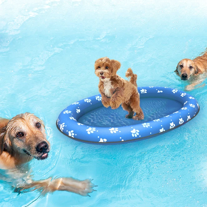 Inflatable Pet Dog Floating Row Beach Toy for Swimming Tool
