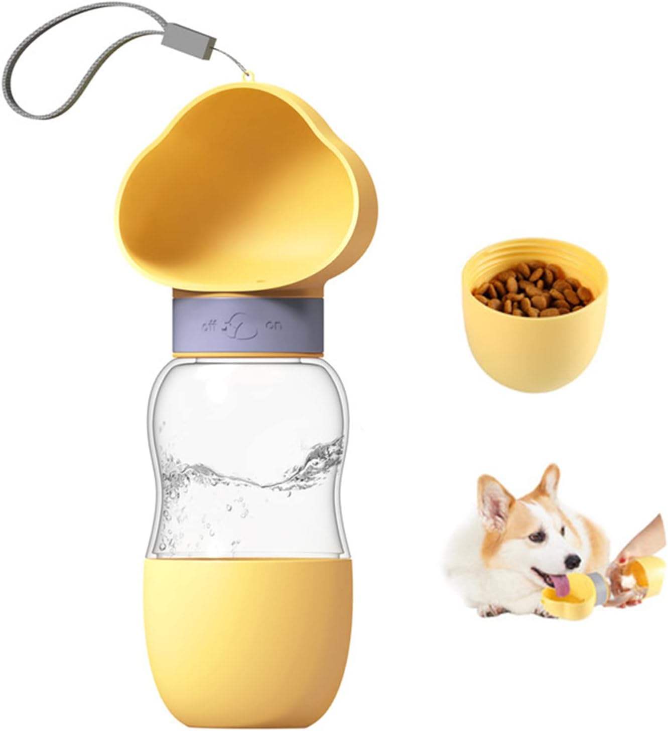 Bottle Feeder Dispenser Vexwarina Dog Portable bi Konteynirê Xwarinê