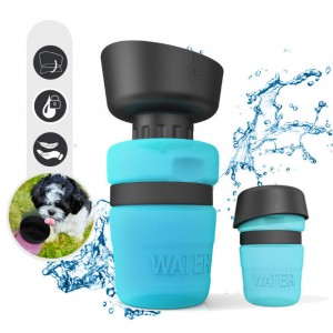 Bouteille d'eau portative en silicone personnalisée en gros pour chien