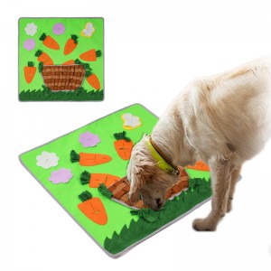 Carrot Pattern Interactive Smell Training Dog Slow Feeder Mat