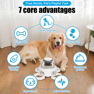 Neues Design, interaktives IQ-Trainingsspielzeug aus Kunststoff für langsames Futter für Hunde