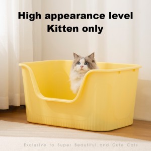 Bac à litière pour chat semi-fermé anti-éclaboussures pour grand espace