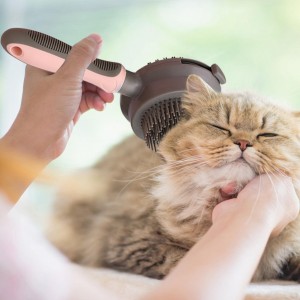 Multifunkční oboustranný samočistící masážní kartáč pro kočky