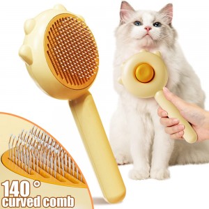 Cepillo limpiador de pelo para mascotas con autolimpieza personalizado al por mayor
