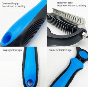 Pogranda Propra Hejmbestoj Grooming Slicker Brush Kit