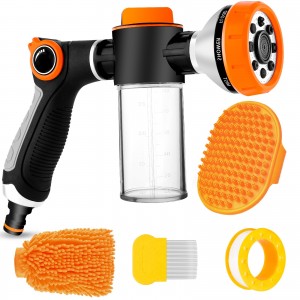 8 In 1 Dog Wash Hose Attachment with Soap Dispenser Upgrade