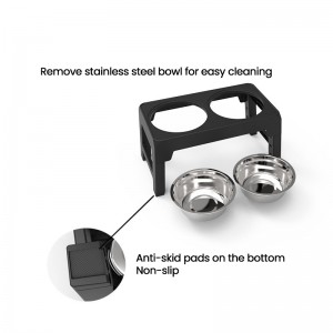 2-In-1 Stainless Steel Foldable Dog Bowls Double Bowls