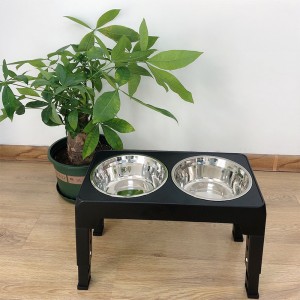 2-In-1 Stainless Steel Foldable Dog Bowls Double Bowls