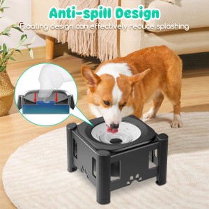 2.2L Large Capacity 3 Height Adjustable Elevated Dog Bowls