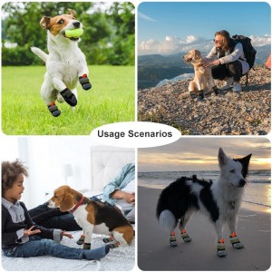 Outdoorové prodyšné voděodolné reflexní boty pro psy s logem