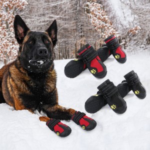 Reflekterende striber Robust Anti-Slip sål Pet Boots Paw Dog Sko