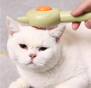 Sikat Dandan Kucing Self Cleaning kanggo Kucing Rambut Pendek