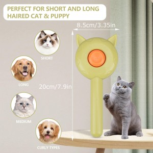Self Cleaning Cat Grooming Brush for Short Long Hair Cats