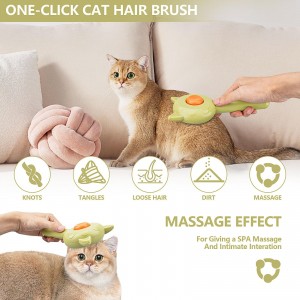Self Cleaning Cat Grooming Brush para sa Mubo nga Taas nga Buhok nga mga Iring