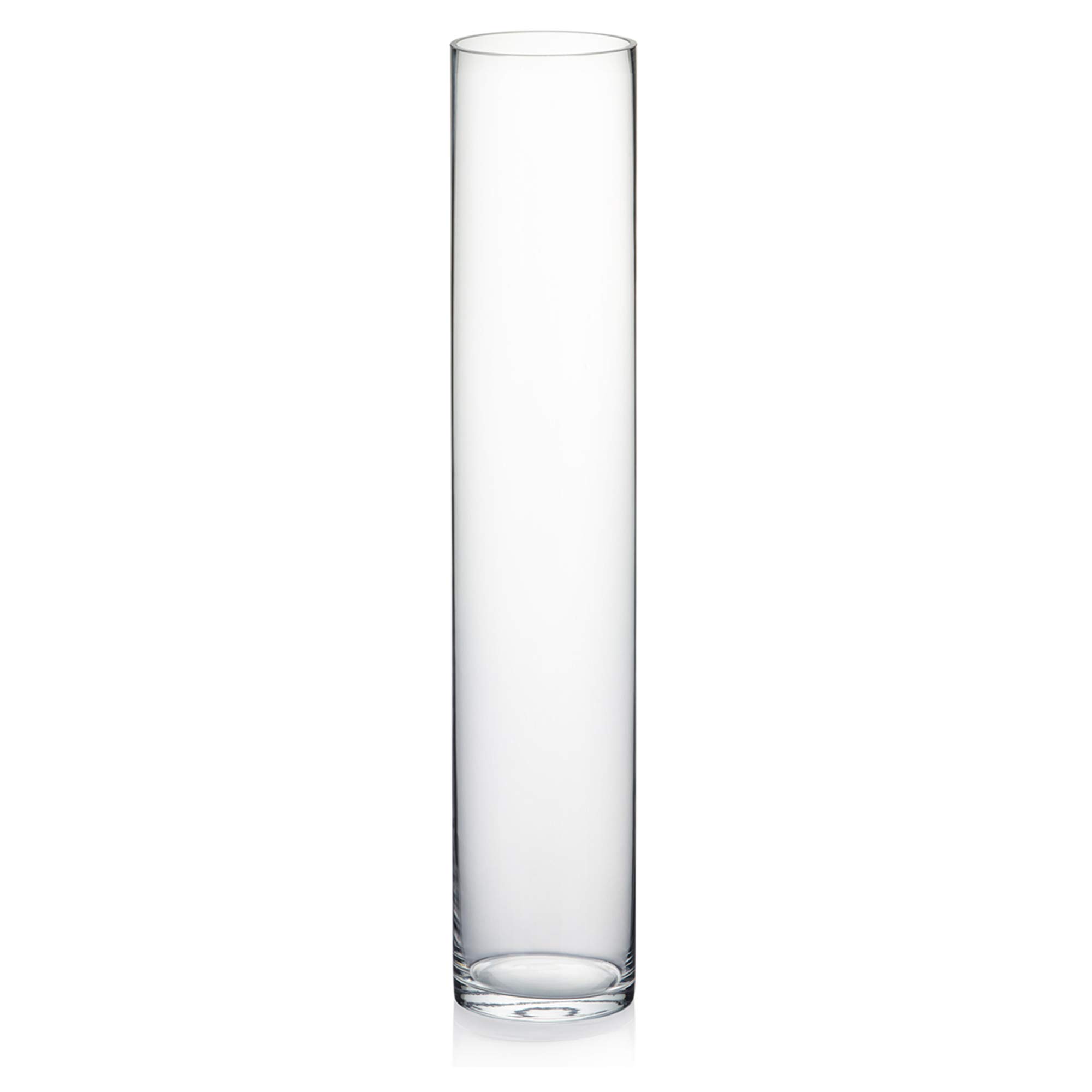 Vaso de flores de vidro cilíndrico alto suporte de vela transparente plantador terrário decoração de casa