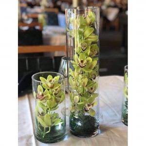Ga Silinda Gilasi Flower Vase Clear Candle dimu Planter Terrarium Home titunse