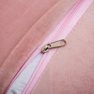 Pink Fluffy Putetrekk fuskepels Merino Style Square Fuzzy Decor Puteveske