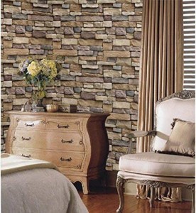 Wallpaper Stone Brick Wallpaper Waterproof Self-Adhesive Reform Decor