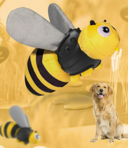צעצועי לעיסה לחיות מחמד בצורת דבורה אינטראקטיבית נשיכה חורקת צעצועי כלבים אגרסיביים צעצועי לעיסה לכלבים