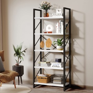 5 Tiers Bookshelf Klassyk Modern White Bookshelf Book Rack Storage Holder Organizer