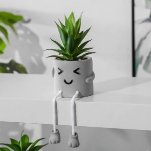 Mini Potted Creative Kënschtlech Succulent Planzen Home Desk Dekor
