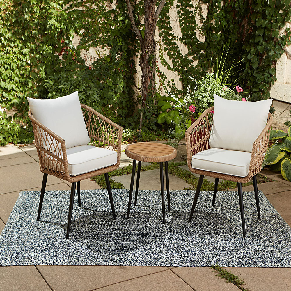 3-teiliges Gartenmöbel-Set für den Außenbereich zum Entspannen