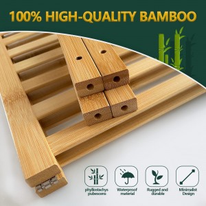 Sabates de 3 nivells per a armaris de sabates apilables Organitzador de bambú multifuncional