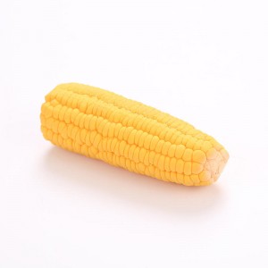 Latex Corn Shape Gæludýr tyggja leikföng Gagnvirkt Dog Squeak Leikföng