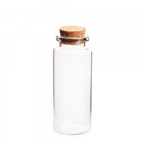 Mini-Glasflaschen, Gläser mit Holzkorken, Dekorationen, Geschenk, Wunschbotschaft