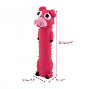 3 Pack 9″ Squeaky Latex Dog Toys Standing Stick Animal