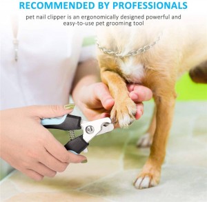 Aparador de garras para cães em aço inoxidável profissional Cortador de unhas para animais de estimação